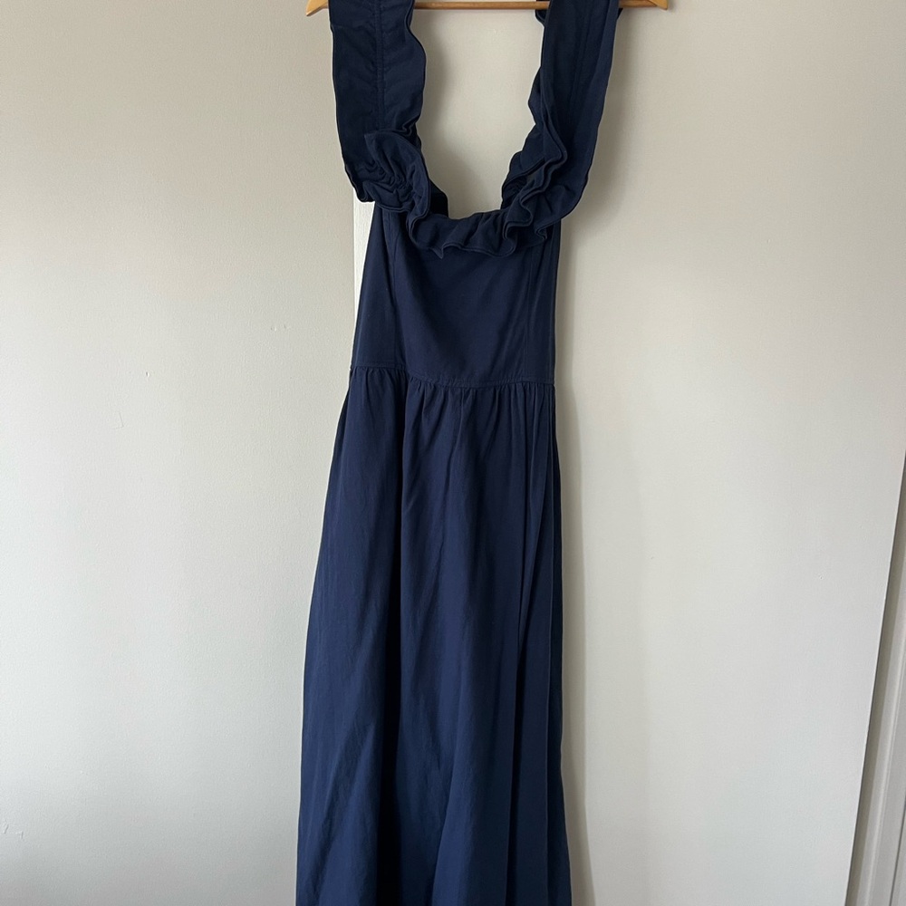 Free People Navy Blue Midi Dress